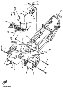 YZF600R YZF600RJ Frame comp
