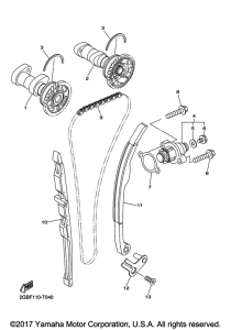 WR250F Цепь механизма газораспределения