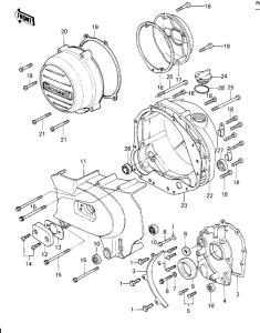 KZ650 Крышки двигателя