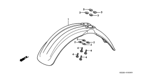 CR250R Переднее крыло