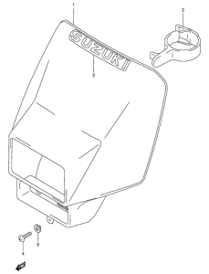 DR350 Headlamp cover  front fender