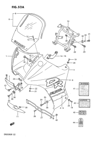 DR650 Cowling - label