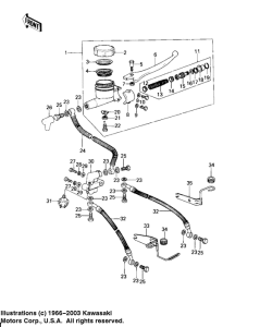 KZ650 Передний тормозной цилиндр
