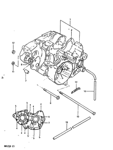 RM125 Картер двигателя