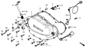 XR500 Right crankcase cover + pulse generator