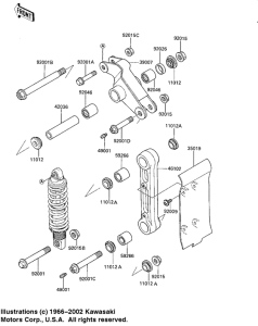 KX125 Задняя подвеска