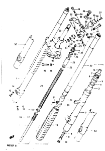 RM250 Вилка передней оси