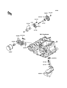 ZX1000 Масляный насос и фильтр