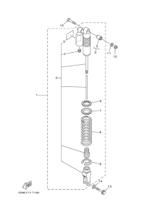 YZ85 Задняя подвеска
