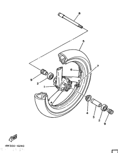 TZ250S/TZ250 Переднее колесо