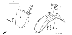 XR80R Front fender 01-02