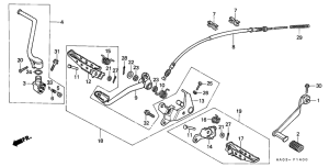 ATC250ES Step / pedal