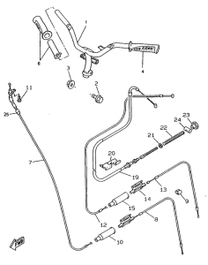 CW50RS Steering handle. cable