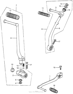 CL350 Kick arm + change pedal