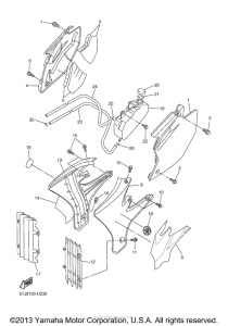 WR450F Боковые обтекатели