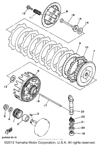 YZ80A Сцепление