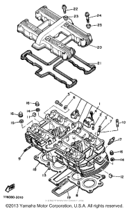XJ700S Головка цилиндров