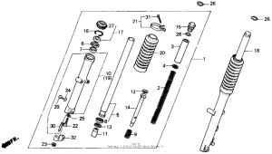 GB500 Передняя вилка