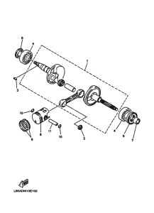 YN50 Коленчатый вал и поршни
