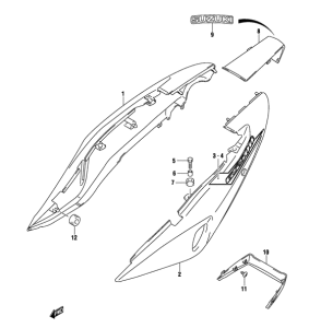 GS500 Обтекатель задний