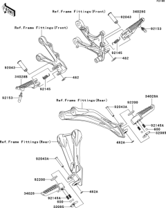 ZX636 Подножки
