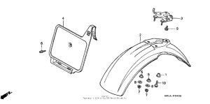 XR80R Front fender 95-00