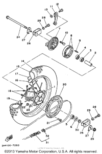 YZ80U Переднее колесо