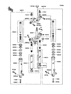 ZX1100 Передняя вилка (zx1100-c3 / c4)