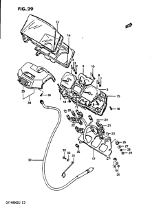 GV1400 Спидометр тахометр