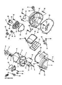 YZF-R1 Crankcase cover ass`y  (v