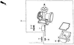 CR125R Детали карбюратора