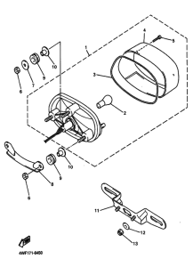YZF600R YZF600RP Taillight unit ass`y