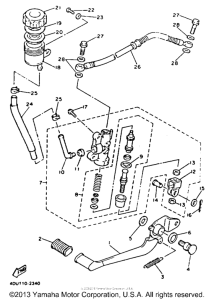 XJ600SDC Задний торм цилиндр