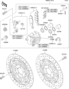ZR750 Передний тормоз