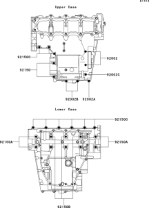 ZX600 Болты крепления картера
