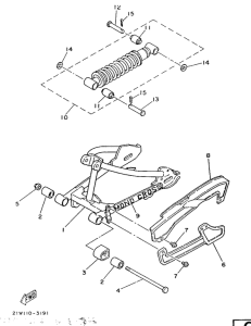 PW80 Rear arm. suspension