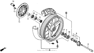 VTR250 Front wheel 90