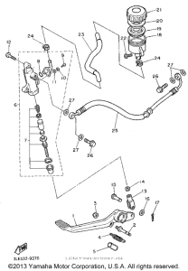 FZR1000F Задний торм цилиндр