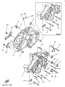 DT125RE Картер двигателя