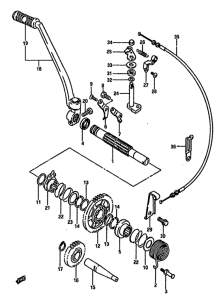 DR600 Ножной стартер