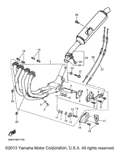 FZR600RJ Выхлопная система