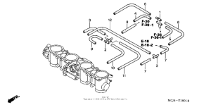 CBR900RE Throttle body (tubing)