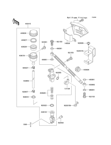 KL650 Задний торм цилиндр