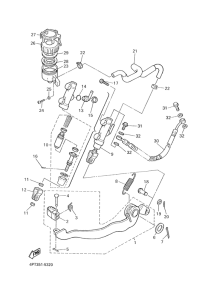 XT600E Задний торм цилиндр