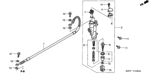 CR250R Rr. brake master cylinder