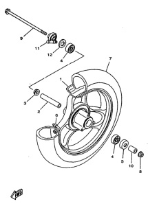 YN50R Переднее колесо