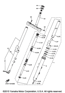 XVS1300CU Передняя вилка