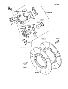 ZX900 Передний тормоз