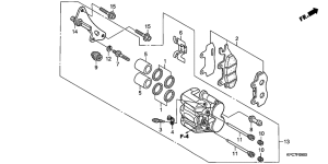 XL125V Передний суппорт