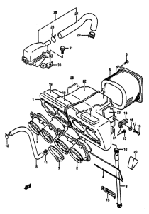 GSX-R1100 Воздухоочиститель